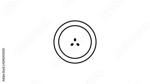 Foto Minimalist Sewing Button Vector Illustration