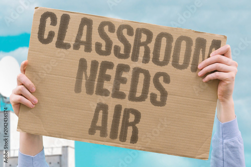 Tableau sur toile "Classroom needs air" Traditional schooling requires fresh ideas