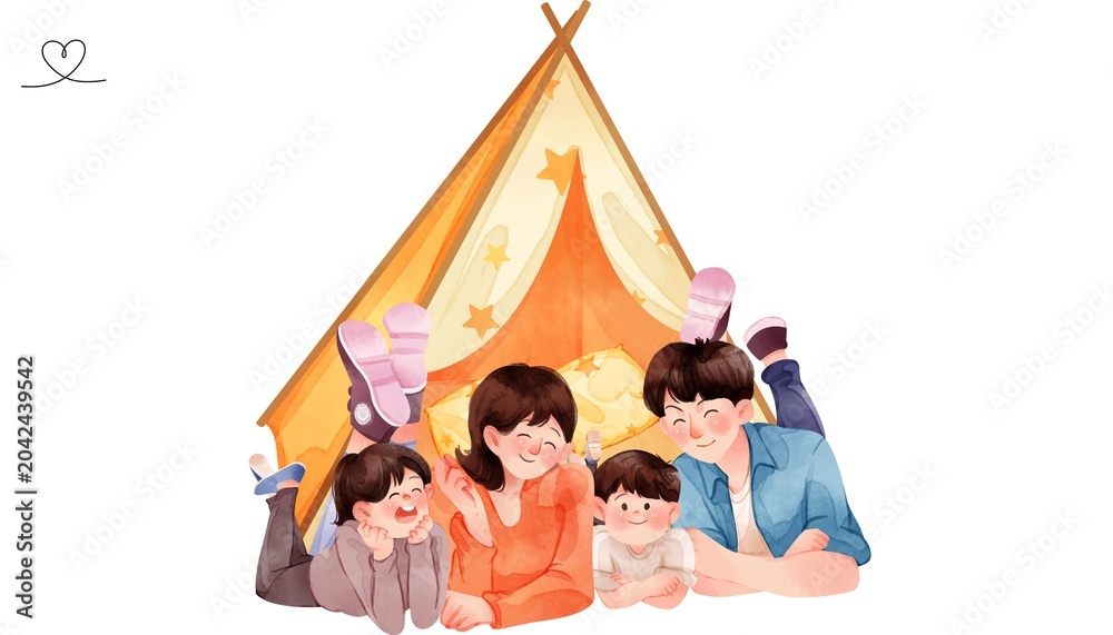Fototapeta premium Illustrative photos of the family 