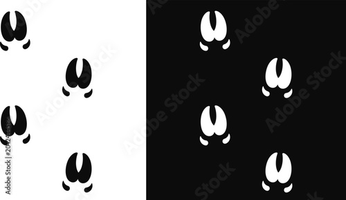 Pig paw prints vector illustration
