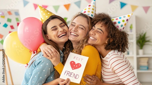 Best Friends Day, Cheerful National Best Friends Day Scene Filled With Happiness.