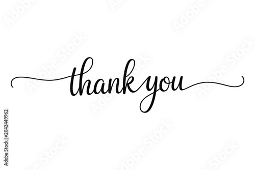 Photography Elegant thank you calligraphy
