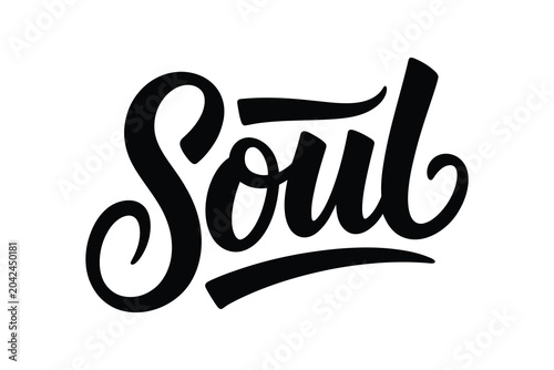 Tableau sur toile Soul typography logo design