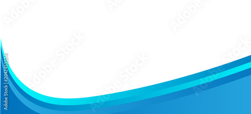 Fotografía Modern abstract curved blue background featuring layered arc shapes, vibrant cya