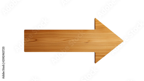 Wooden arrow pointing right showing direction choice