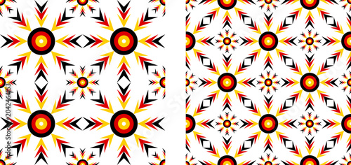 chevron and circle pattern set of germany flag. vector illustration
