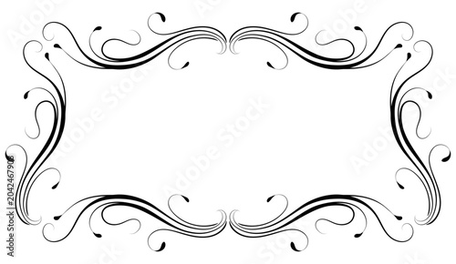 Ornament frame. Decorative element for decor and text greeting or invitation card design