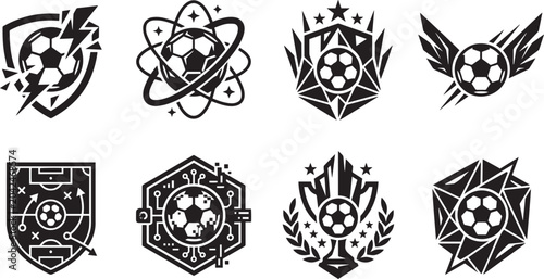Sports Achievement Badge Vector Icon Set