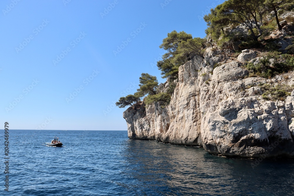 Naklejka premium Off the coast of France