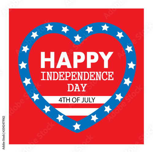 Happy Independence Day  anniversary greeting card elements