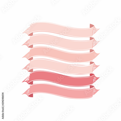 Stack of Pink Ribbons