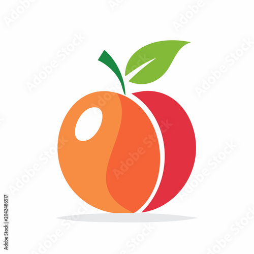 Stylized Peach Icon