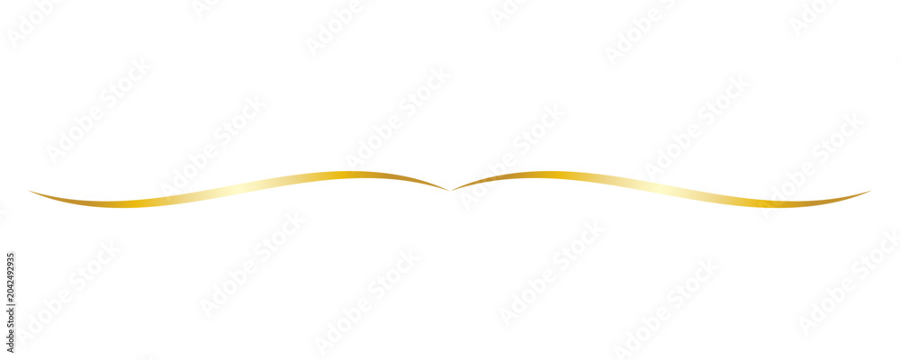Obraz premium Elegant Gold Divider Line with Metallic Gradient Texture, Decorative Luxury Border Ornament for Wedding Invitations and Premium Certificate Design