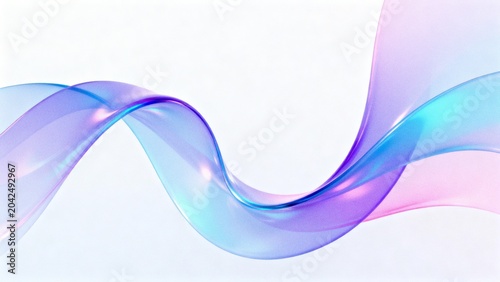 Smooth glossy pastel ribbon with gentle gradient on light background, grainy texture, smooth motion, translucent, banner, backdrop design