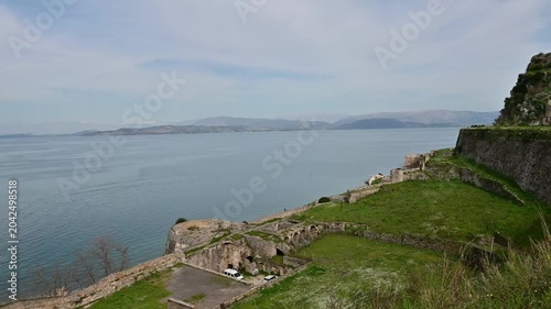 Old Fortress of Corfu with panoramic sea view