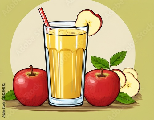 healthy ginger apple juice drink