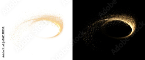 Foto A sparkling trail of glowing particles and a magical atmosphere