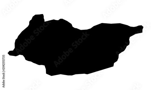 Fotografia A contour map of Imereti. Georgian region silhouette