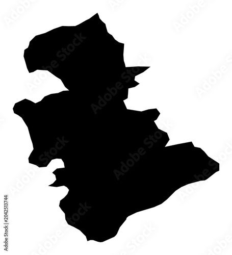 Cuadro en lienzo A contour map of Upper Karabakh Economic Region