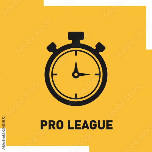 Accurate Stopwatch Icon Symbol For Professional Sports League Gameplay Timekeeping