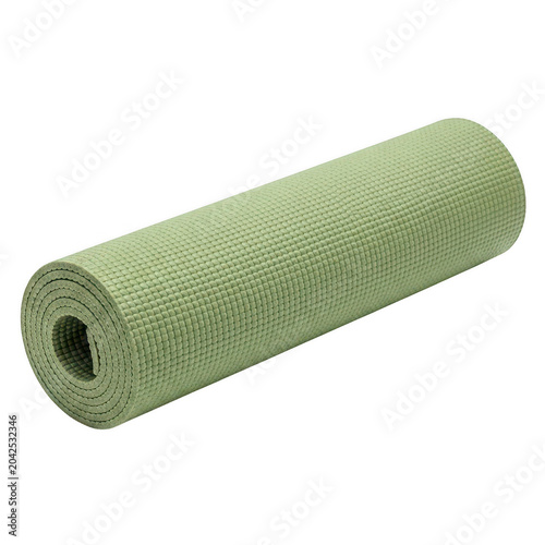 Green textured foam roller for muscle recovery and massage