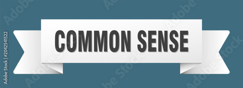 Photography common sense ribbon isolated on transparent background