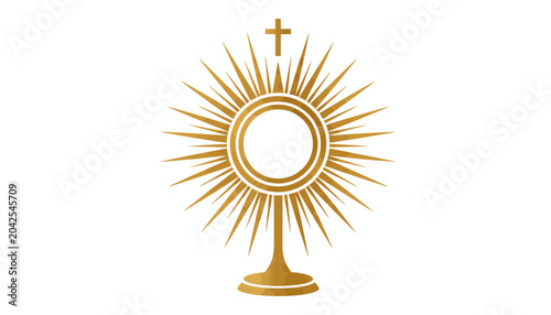 Bild auf Leinwand Golden host, christian symbol, eucharist, communion, catholic, religious icon