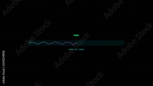 Dynamic Motion of Digital Data Streams in Futuristic Technology Animation.
