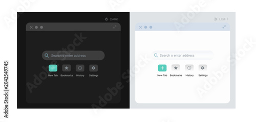 Schilderij op canvas Browser, website window mockup