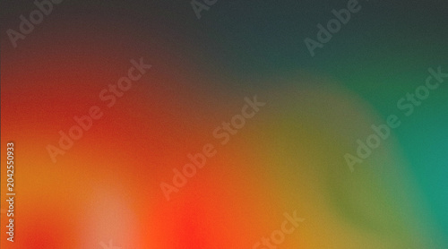 Foto Warm moody gradient background with bold red orange and deep teal color contrast