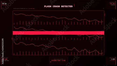 Dynamic Motion of Flash Crash Pattern in Stock Market Data Visualization.