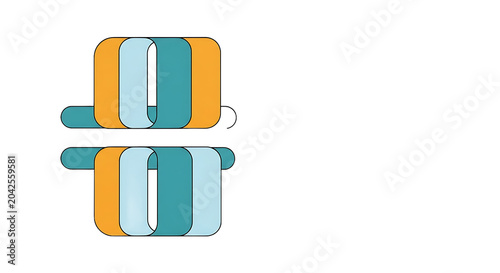 Colorful abstract shapes icons design.