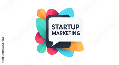 Startup marketing business logo design.