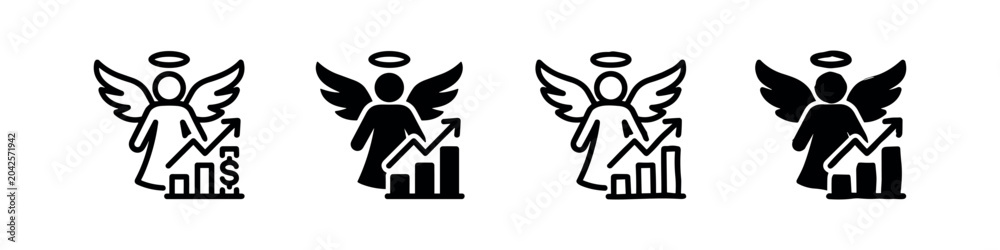 Obraz premium Angel Investor Growth Icons