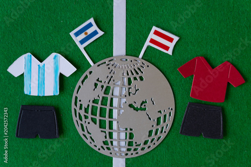 Fotografía A symbolic image of the World Cup and national teams