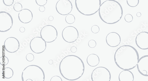 Tableau sur toile Gray circles on white background.