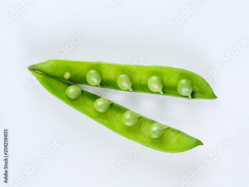 green peas isolated on white