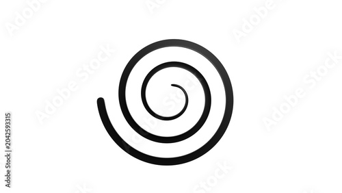 Abstract Black Spiral on Dark Background