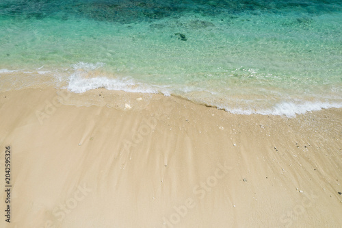 Bild auf Leinwand High angle view of beautiful Melasti beach Bali