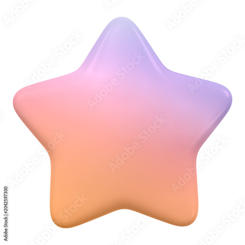 Star, favorite png icon sticker, 3D rendering, transparent background