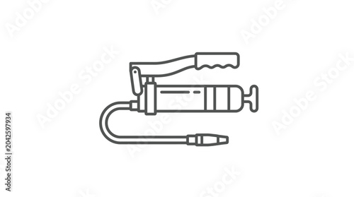 Lever action grease gun for mechanical lubrication.