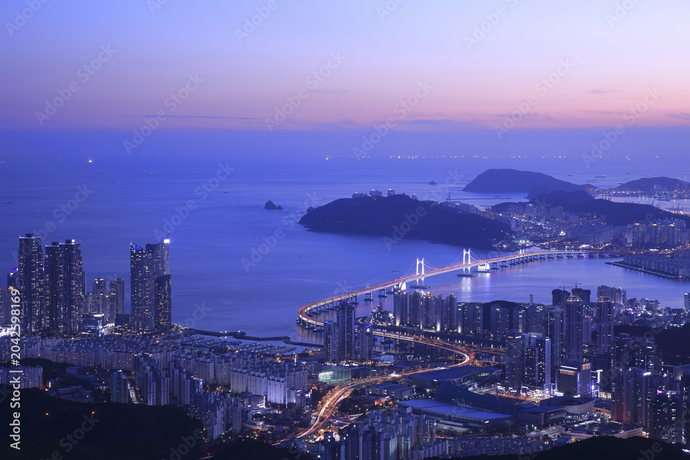 Fototapeta premium 광안대교,벡스코,제2벡스코,부산시립미술관,마린시티,센텀시티,수영만,해운대구,부산