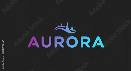 Text logo with stylized wave above the word 'AURORA' on a dark background.