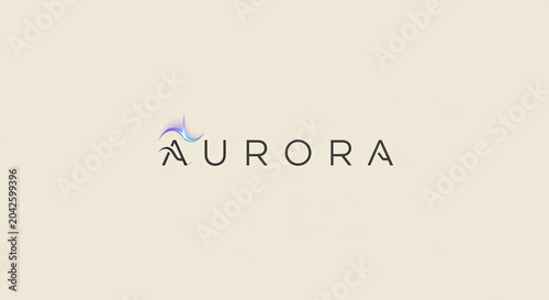 Stylized logo with the word 'AURORA' on a beige background.