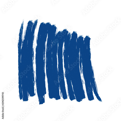 Isolated abstract paint brush stroke on transparent background. Colorful artistic texture for creative design, decoration and digital art.