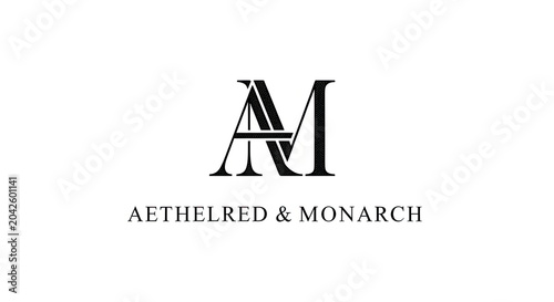 Elegant black and white logo with stylized initials and a sophisticated font.