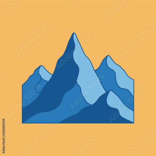 Stylized Mountain Range Illustration