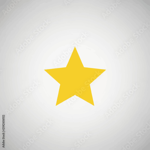 Yellow Star Icon on Gray Gradient Background