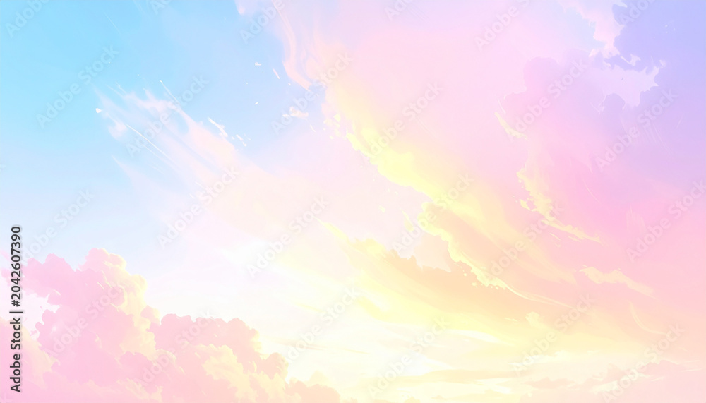 Fototapeta premium Colorful sky with clouds