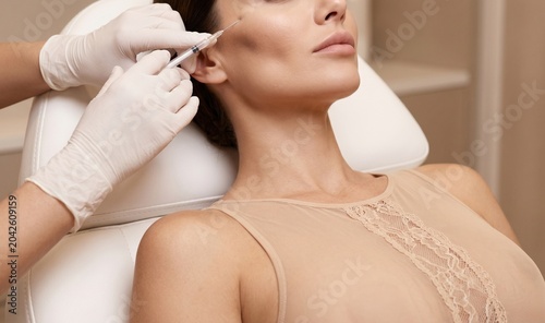 Biostimulator Injection Correcting Facial Volume Loss Close Up